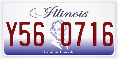 IL license plate Y560716