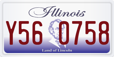 IL license plate Y560758