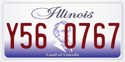 IL license plate Y560767