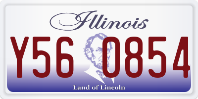 IL license plate Y560854