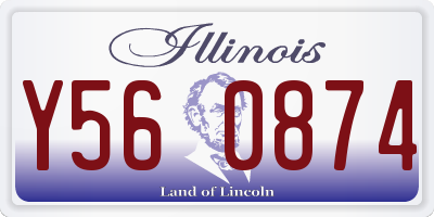 IL license plate Y560874