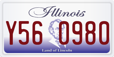 IL license plate Y560980