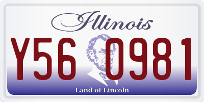 IL license plate Y560981