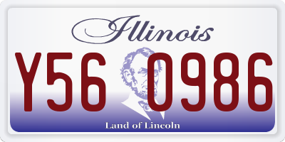 IL license plate Y560986