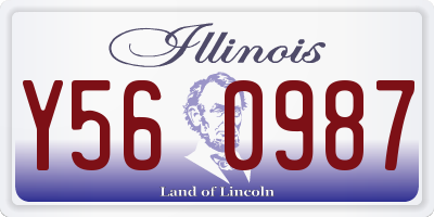 IL license plate Y560987