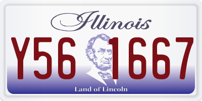 IL license plate Y561667