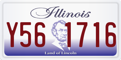 IL license plate Y561716