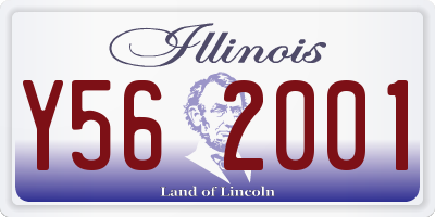 IL license plate Y562001