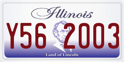 IL license plate Y562003