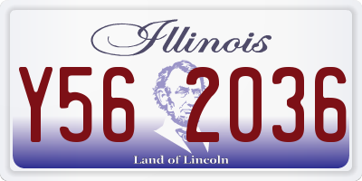 IL license plate Y562036