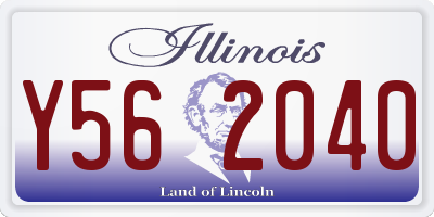 IL license plate Y562040