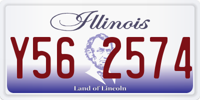 IL license plate Y562574