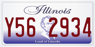 IL license plate Y562934