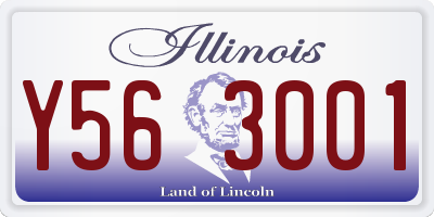IL license plate Y563001