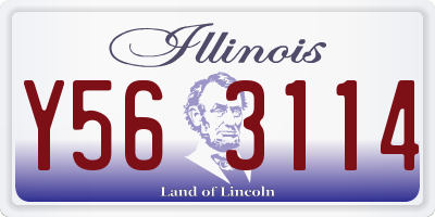 IL license plate Y563114