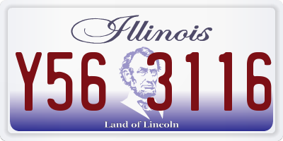 IL license plate Y563116