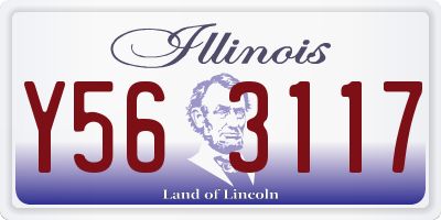 IL license plate Y563117
