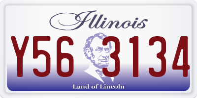 IL license plate Y563134