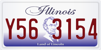 IL license plate Y563154
