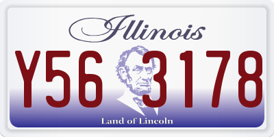 IL license plate Y563178