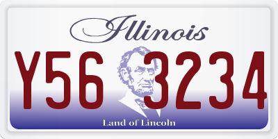 IL license plate Y563234