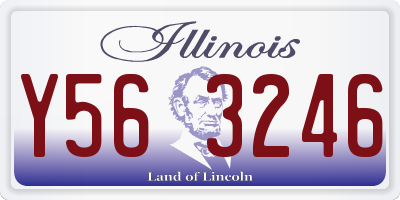 IL license plate Y563246