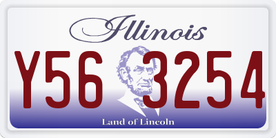 IL license plate Y563254