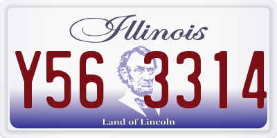 IL license plate Y563314