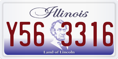 IL license plate Y563316