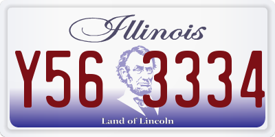 IL license plate Y563334