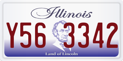 IL license plate Y563342