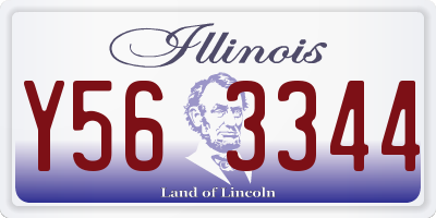 IL license plate Y563344