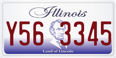 IL license plate Y563345
