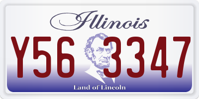 IL license plate Y563347