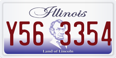 IL license plate Y563354