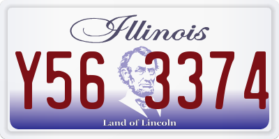 IL license plate Y563374
