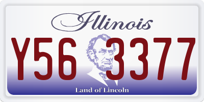 IL license plate Y563377