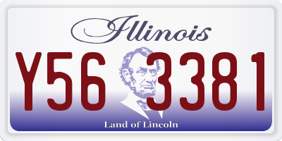 IL license plate Y563381