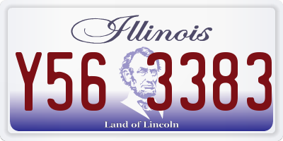 IL license plate Y563383