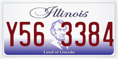 IL license plate Y563384