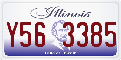 IL license plate Y563385