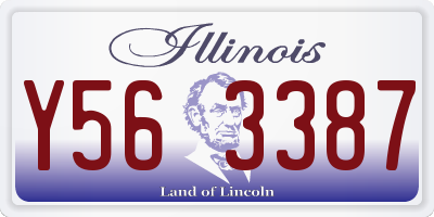 IL license plate Y563387