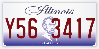 IL license plate Y563417