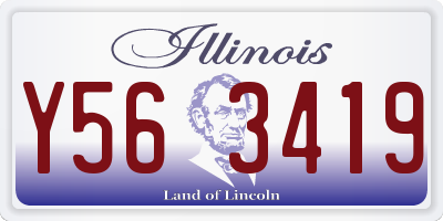 IL license plate Y563419