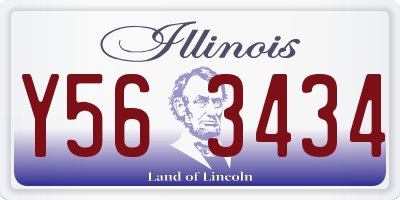IL license plate Y563434