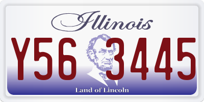 IL license plate Y563445