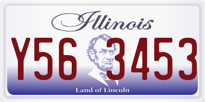 IL license plate Y563453