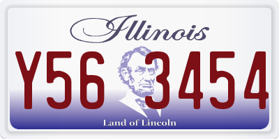 IL license plate Y563454