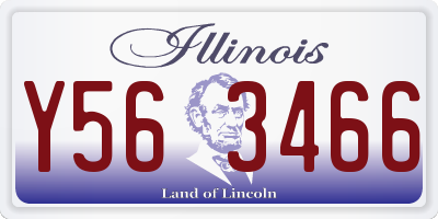IL license plate Y563466