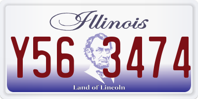 IL license plate Y563474